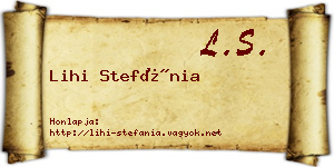 Lihi Stefánia névjegykártya